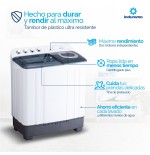 LAVADORA SEMI INDURAMA 13KG LRI-13BLSA REFORZADA