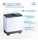 LAVADORA SEMI INDURAMA 18KG LRI-18BLSA REFORZADA