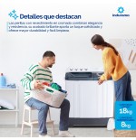 LAVADORA SEMI INDURAMA 18KG LRI-18BLSA REFORZADA