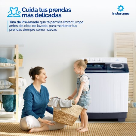 LAVADORA SEMI INDURAMA 21KG LRI-21BLSA REFORZADA