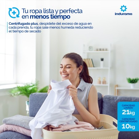 LAVADORA SEMI INDURAMA 21KG LRI-21BLSA REFORZADA