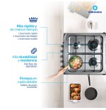 COCINA GAS INDURAMA 20" CADIZ PLUS SILVER FUNDI ENC/AUTO