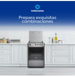 COCINA GAS INDURAMA 24" CORUÑA FUNDI INOX