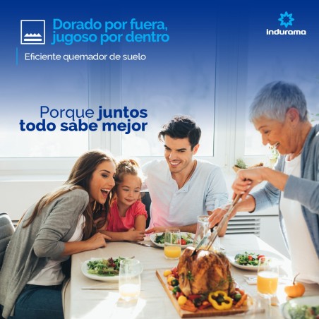 COCINA GAS INDURAMA 24" CORUÑA FUNDI INOX