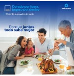 COCINA GAS INDURAMA 24" CORUÑA FUNDI INOX