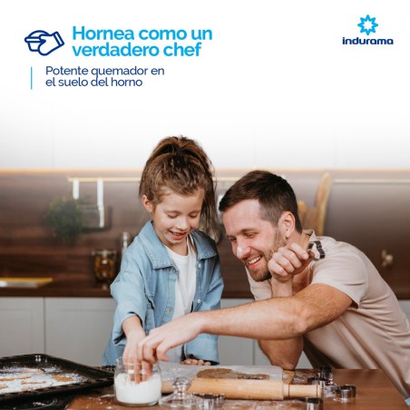 COCINA GAS INDURAMA 20" CANELA PLUS NEGRA FUNDI