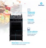 COCINA GAS INDURAMA 20" CANELA PLUS NEGRA FUNDI