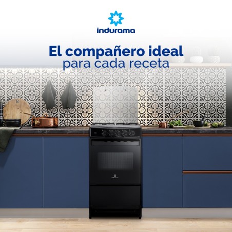 COCINA GAS INDURAMA 20" CANELA PLUS NEGRA FUNDI