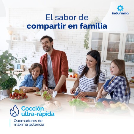 COCINA GAS INDURAMA 20" CANELA PLUS NEGRA FUNDI