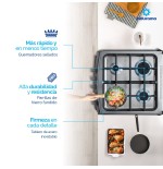 COCINA GAS INDURAMA 20" CANELA PLUS NEGRA FUNDI