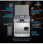 COCINA GAS INDURAMA 30" MONTECARLO INOX DORADOR Y CONVECCION