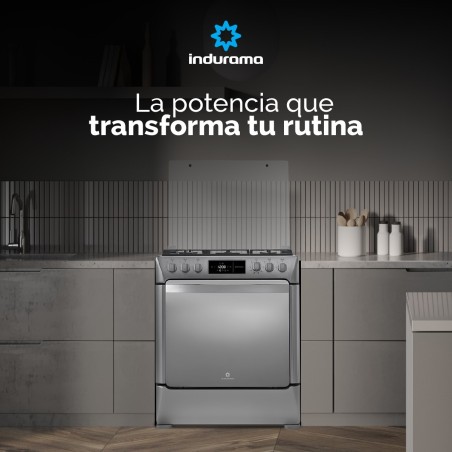 COCINA GAS INDURAMA 30" MONTECARLO INOX DORADOR Y CONVECCION
