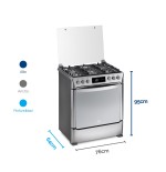 COCINA GAS INDURAMA 30" MONTECARLO INOX DORADOR Y CONVECCION