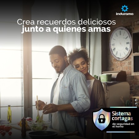 COCINA GAS INDURAMA 30" MONTECARLO INOX DORADOR Y CONVECCION