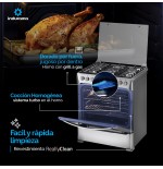 COCINA GAS INDURAMA 30" MONTECARLO INOX DORADOR Y CONVECCION