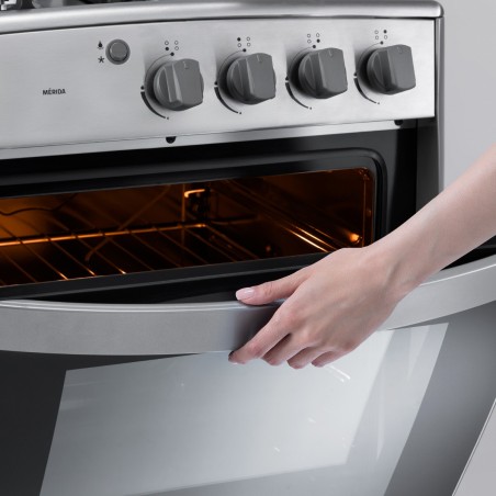 COCINA GAS INDURAMA 24" MERIDA ENC/AUTO INOX DORADOR/GAS