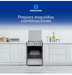 COCINA GAS INDURAMA 24" MERIDA ENC/AUTO INOX DORADOR/GAS