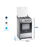 COCINA GAS INDURAMA 24" MERIDA ENC/AUTO INOX DORADOR/GAS