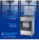 COCINA GAS INDURAMA 24" MERIDA ENC/AUTO INOX DORADOR/GAS