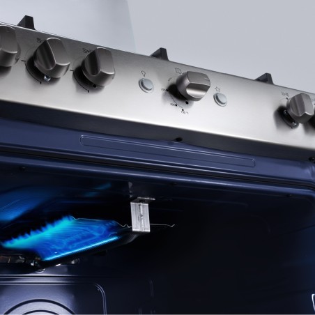 COCINA GAS INDURAMA 30" TURIN LUJO INOX 5Q DORADOR/GAS