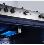 COCINA GAS INDURAMA 30" TURIN LUJO INOX 5Q DORADOR/GAS
