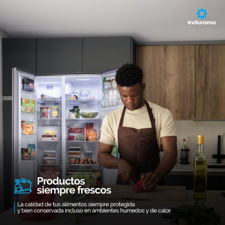 REFRI SXS INDURAMA 17CF INVERTER INOX DISPEN RI-770D