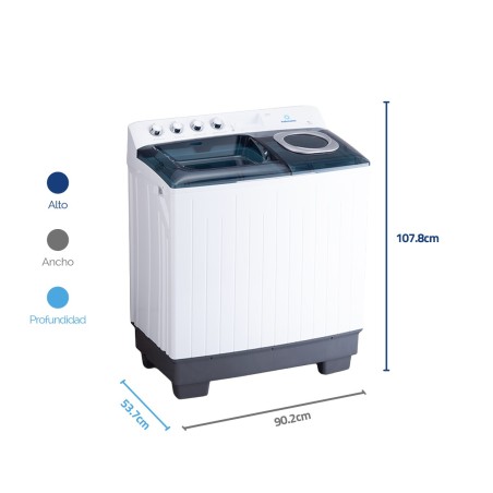 LAVADORA SEMI INDURAMA 15KG LRI-15BLSA REFORZADA