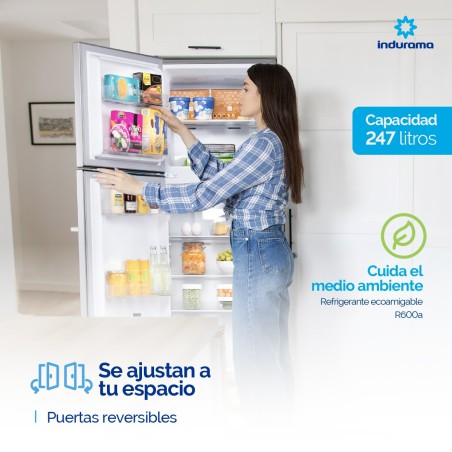 REFRI AUTO INDURAMA 9CF INOX RI-389 LED