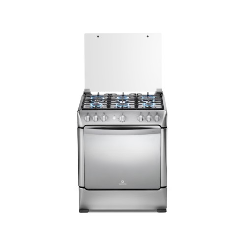 COCINA GAS INDURAMA  30" NAPOLI 6Q SILVER FUNDI ENC/AUTO