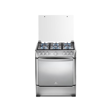 COCINA GAS INDURAMA  30" NAPOLI 6Q SILVER FUNDI ENC/AUTO