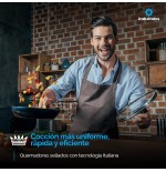 COCINA GAS INDURAMA  30" NAPOLI 6Q SILVER FUNDI ENC/AUTO