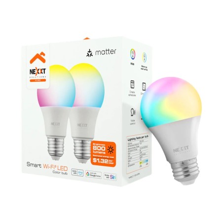 BOMBILLO SMART NEXXT HOME LED BULB 2PK NHB-C110M A19 RGB MATTER