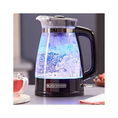 CAFETERA ELEC B+D 1.7LTS KE7000B-LA VIDRIO C/LUZ LED