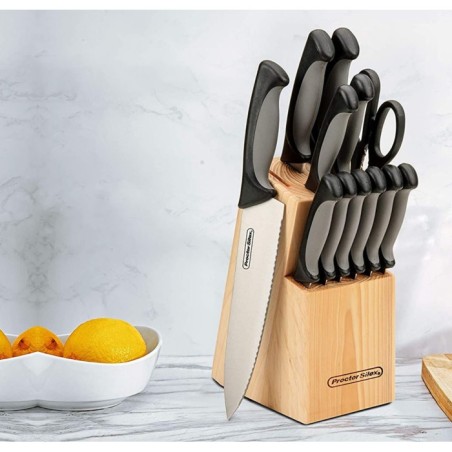 SET CUCHILLOS PROCTOR SILEX 13 PZ B/MADERA PDA603