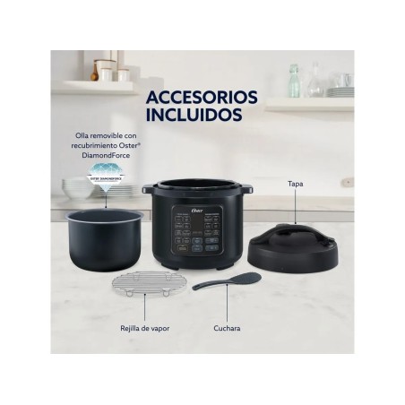 OLLA MULTIUSO OSTER TURBO 5.7L CKSTPCECT57DF2CL NEGRA 
