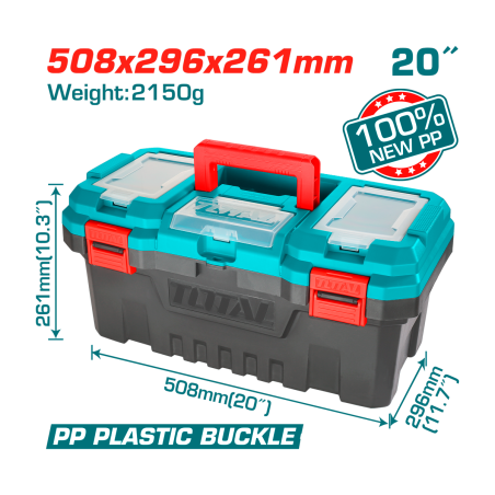 CAJA HERRAMIENTAS TOTAL PLAST 20" 51X30X26 TPBX0201 20KG
