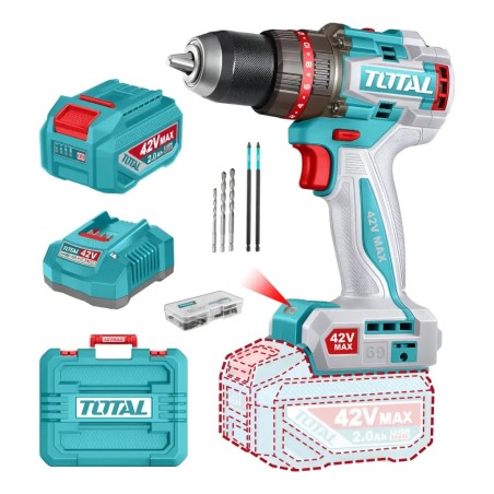 TALADRO INAL TOTAL 1/2" 42V 69NM 1 BAT UTIDLI426981
