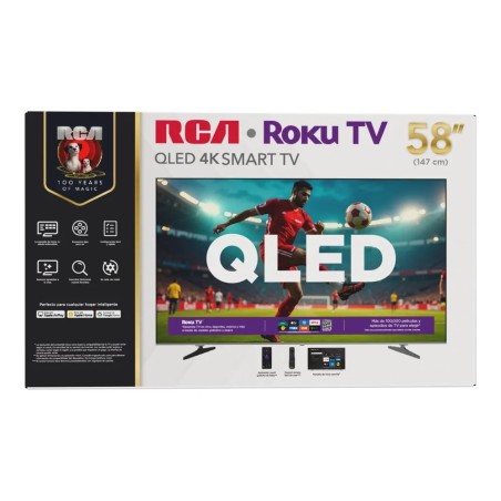 TV QLED RCA 58" SMART 4K RC58QL ROKUTV ISDB-T