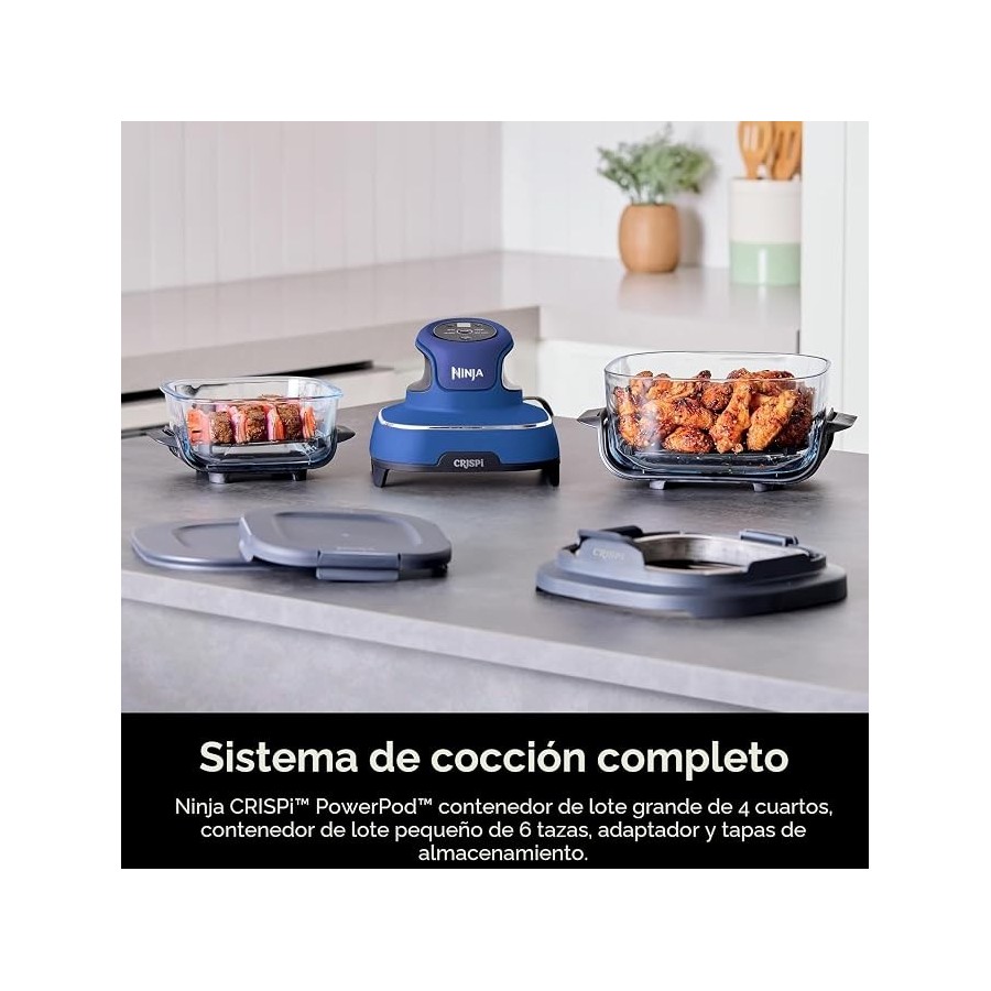 OLLA FREIDORA AIRE NINJA 1.5L CRISPY VIDRIO 4 EN 1 FN101ST