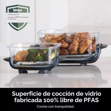 OLLA FREIDORA AIRE NINJA 1.5L CRISPY VIDRIO 4 EN 1 FN101ST