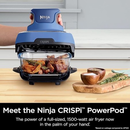 OLLA FREIDORA AIRE NINJA 1.5L CRISPY VIDRIO 4 EN 1 FN101ST