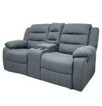 SOFA DOBLE C/CONSOLA RECLINABLE CUERO SINTETICO ANTIRAY SA-4342 TAIKE