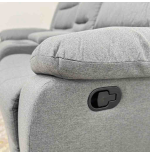 SOFA DOBLE C/CONSOLA RECLINABLE CUERO SINTETICO ANTIRAY SA-4342 TAIKE