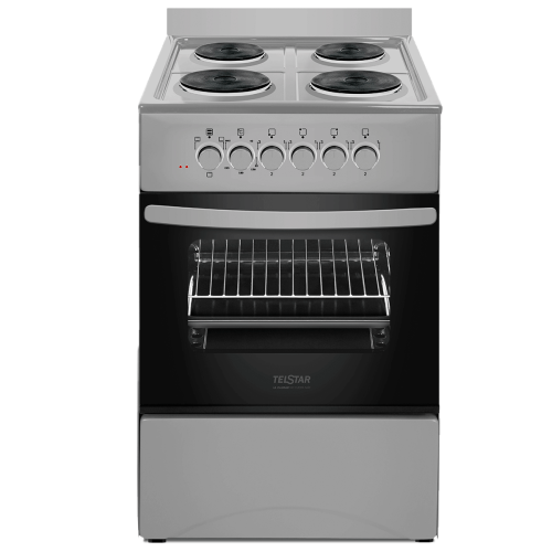 COCINA ELEC TELSTAR 20" 4Q DISCO TCE020310FR SILVER 220V