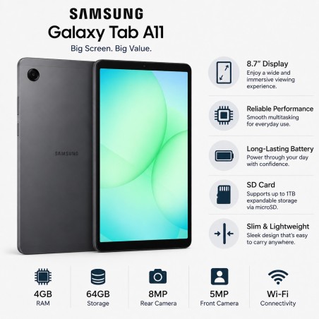 TABLET SAMSUNG TAB A11 WIFI 64GB/4GB SM-X133