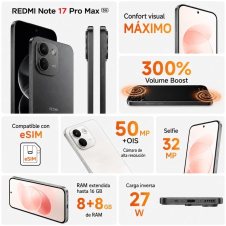CELULAR REDMI NOTE 17 PRO MAX 5G 256GB/8GB 50+8MP/32MP 6.83"