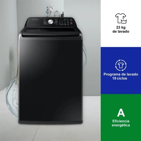 LAVADORA AUTO SAMSUNG 23KG CS WA23C3554GV NEGRA