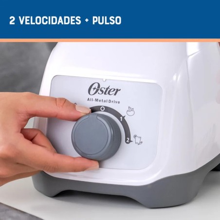 LICUADORA OSTER 2V PLASTICO PERILLA BLSTKAP-WRD BLANCA