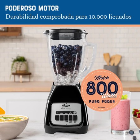 LICUADORA OSTER 2V VIDRIO BOTONES BLSTKAG-BPB NEGRA