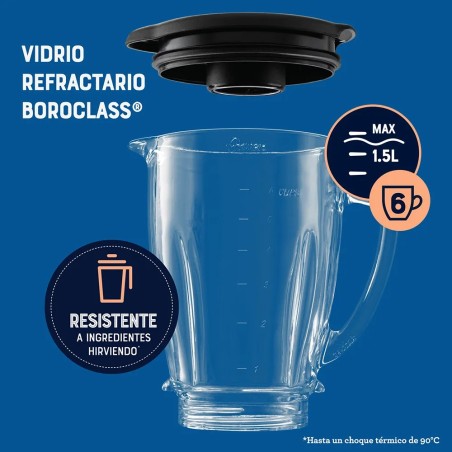 LICUADORA OSTER 2V VIDRIO BOTONES BLSTKAG-LPB AZUL 